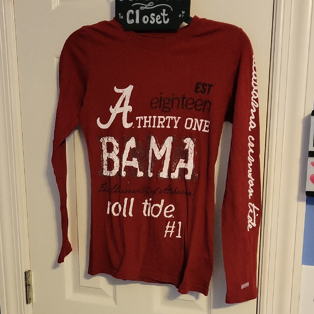 Soffe Crimson Alabama Graphic Long Sleeve Tee Small